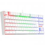 Teclado Redragon Kumara White K552W-RGB Mecanico Switch Blue Gaming Español