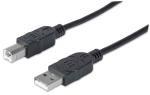 Cable USB MANHATTAN 333368 Negro USB A Macho/Macho (333368)