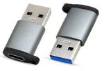 Adaptador USB V3.0 Tipo A Macho,  a Tipo C He BROBOTIX 6000342 Negro USB  (6000342)