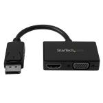 Adaptador de Video StarTech.com Displayport 1.2 HDMI/VGA 1080P Negro DP2HDVGA