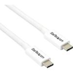 Cable de Datos StarTech.com USB-C, Thunderbolt 3 Macho a USB-C, Thunderbolt 3 Macho 2 Metros Blanco TBLT3MM2MW