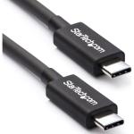 Cable de Datos StarTech.com USB-C, Thunderbolt 3 Macho a USB-C, Thunderbolt 3 Macho 50 Centimetros Negro TBLT34MM50CM