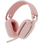 Diadema Logitech ZONE VIBE 100 Gamer Headset Bluetooth Y USB Rosa 981-001223