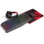 Kit Teclado Mouse Diadema y MousePad Redragon S101-BA Gaming Español