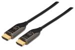 Cable HDMI Óptico Clasificación Plénum MANHATTAN 355438 Negro 30 m  MACHO (355438)