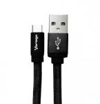 Cable de Datos Vorago Cab-214 USB-C Macho a USB Macho 2 Metros Negro AC-365883-9